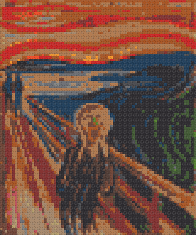 Le Cri - Edvard Munch en mosaïque de briques