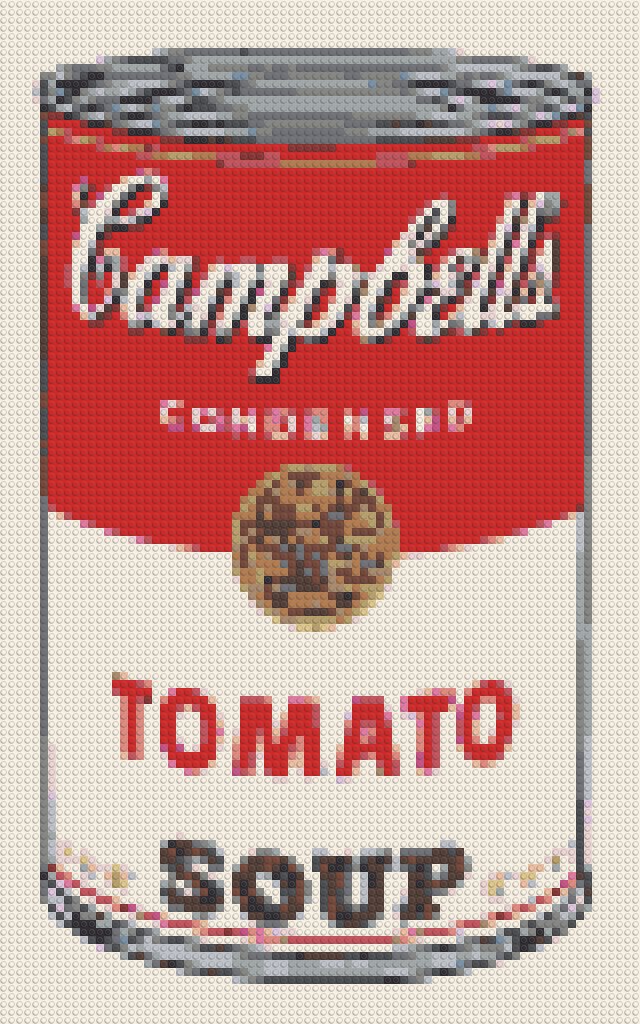 Les Boîtes de soupe Campbell - Andy Warhol en mosaïque de briques