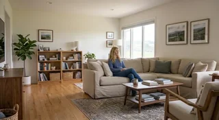 A eviter : sujet trop petit, perdu dans tout le salon